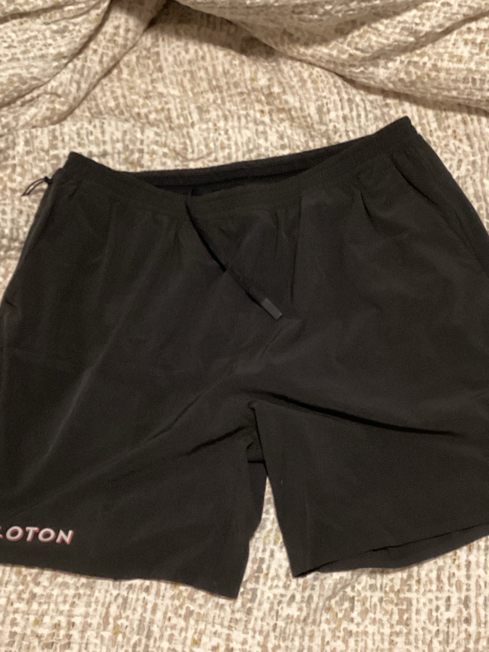 Men's Black Performance Training Shorts with Drawstring